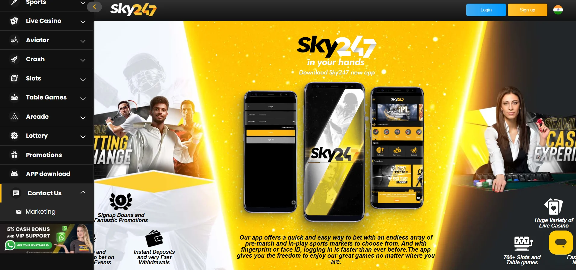Sky247 app